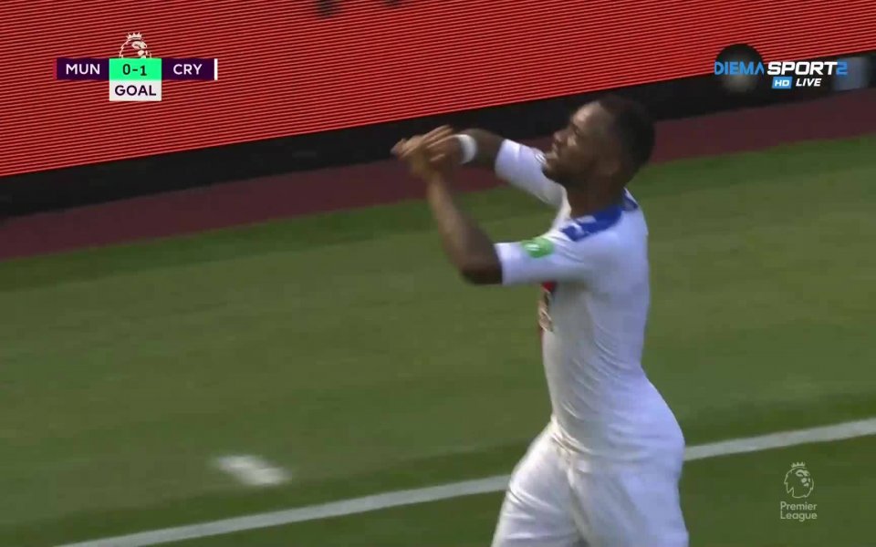 Кристъл Палас шокира Манчестър Юнайтед в средата на първата част