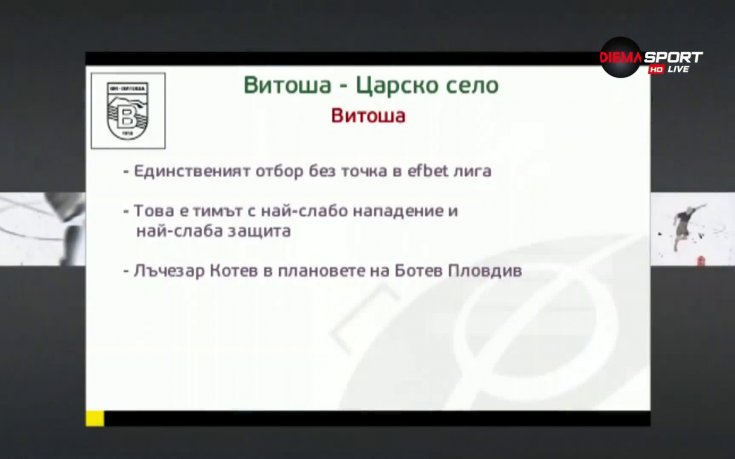 Витоша ще гони първи точки срещу Царско село