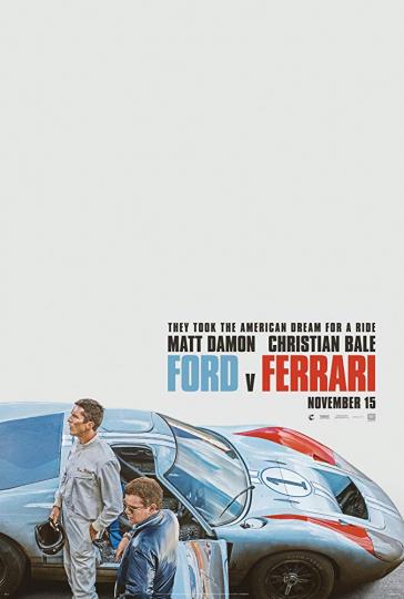 <p><strong>&bdquo;Пълно ускорение&ldquo;</strong></p>

<p>През 1966 г. компаниите Ford и Ferrari са яростни конкуренти заради състезанието на френската писта Льо Ман. Мат Деймън влиза в ролята на конструктора Карол Шелби, който трябва да изведе Ford към победа с нов модел автомобил, където сяда Крисчън Бейл като състезателя Кен Майлс. Още преди моторът на колите да е озвучил киносалоните, около двамата актьори вече се зашушука за &bdquo;Оскар&ldquo;.</p>

<p><em><strong>По кината у нас от: </strong></em><strong><em>15 ноември</em></strong></p>