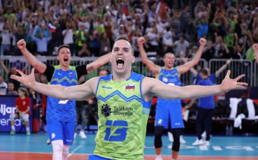 Националният отбор по волейбол на Словения който отстрани България в