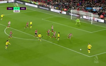 Шефийлд Юнайтед води с 1 0 на полувремето срещу Арсенал в