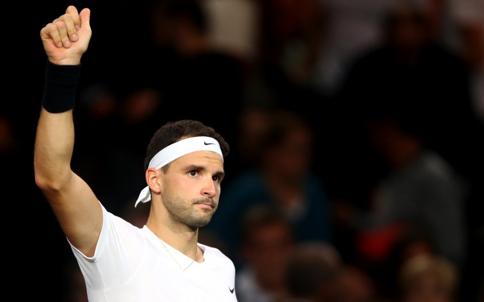 Най-добрият български тенисисит Григор Димитров играе срещу Давид Гофен в