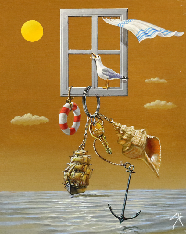 <p>МОРСКИ ЖИВОТ акрил, платно</p>