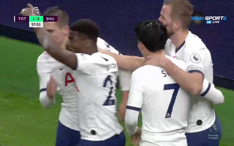 Отборът на Тотнъм поведе на Шефийлд Юнайтед в мача между