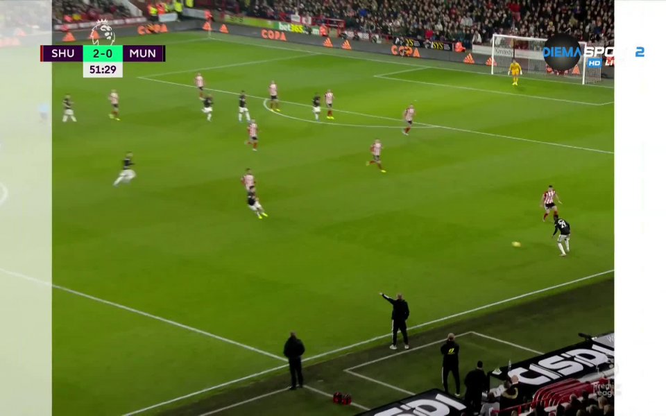В 52-ата минута на двубоя между Шефилд Юнайтед и Манчестър