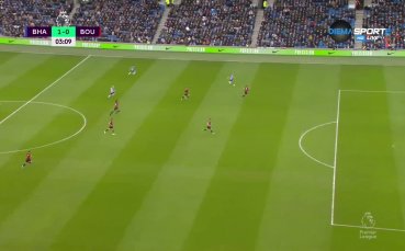 Брайтън реализира попадение във вратата на Борнемут само 3 минути