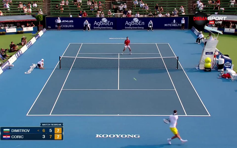 Григор Димитров - Борна Чорич 6:3, 5:7, 10:8