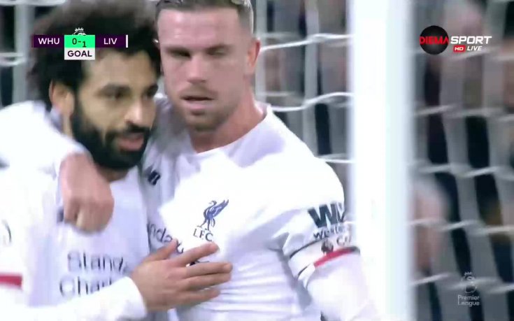 Дузпа за Ливърпул - Салах прониза Уест Хем