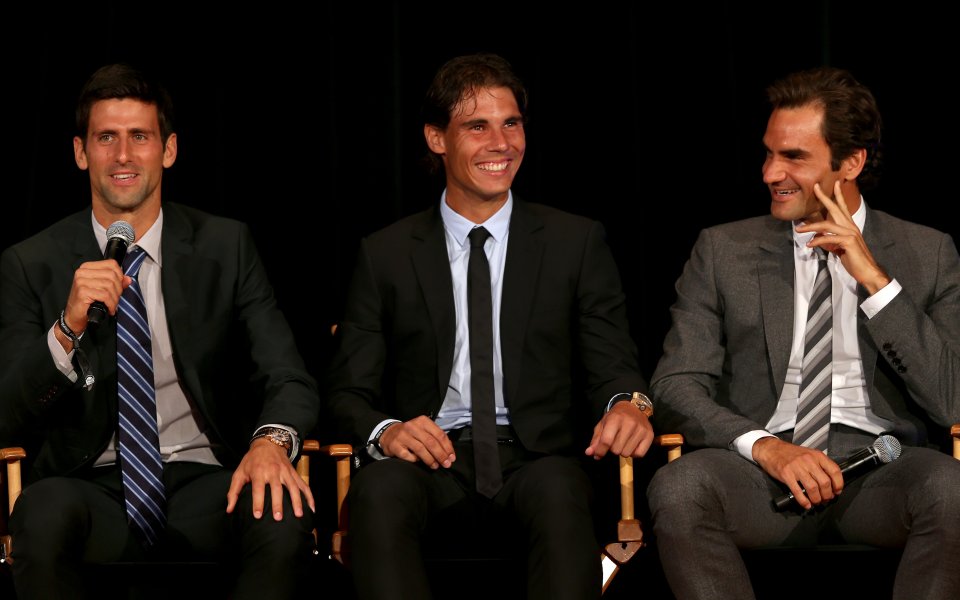 Тримата водещи тенисисти през този век Новак Джокович, Роджър Федерер