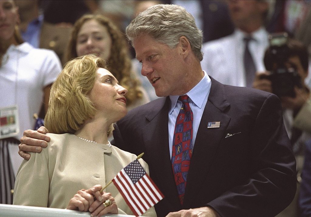 <p>Клинтън и съпругата му - Хилари</p>