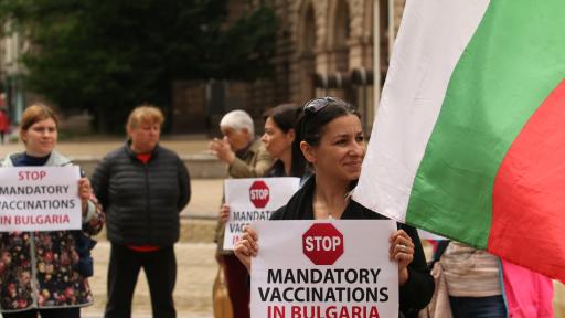  Протест на антиваксъри в София 