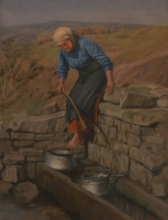 <p>На чешмата - майка ми</p>