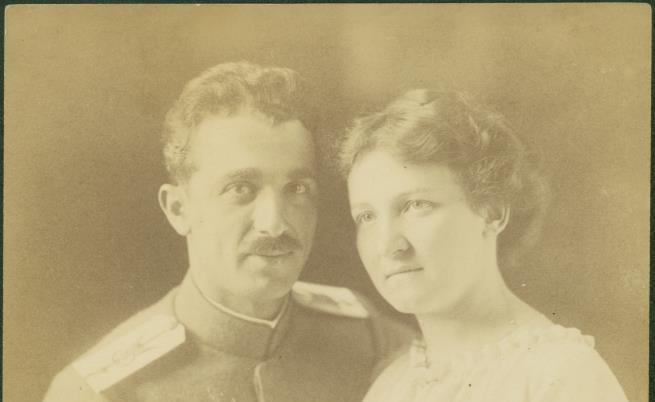  Инж. Иван Иванов с годеницата си Матилда. Мюнхен, Германия, 6 юни 1918 година 