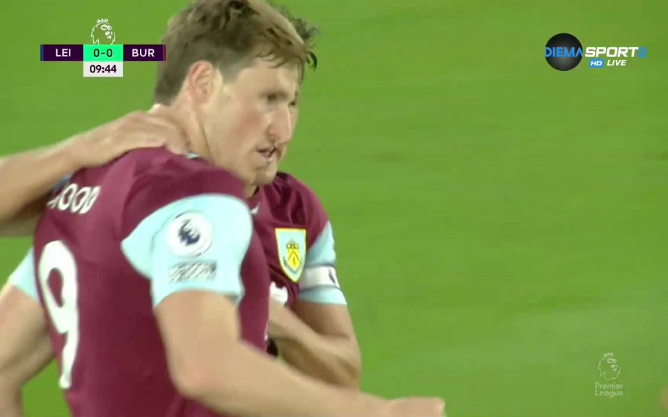 Крис Ууд изведе Бърнли напред като гост на Лестър в