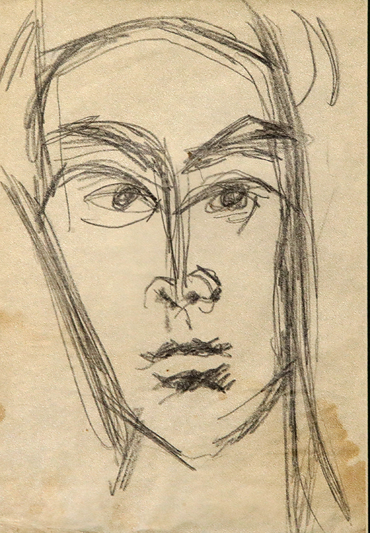 <p>Генко Генков, Автопортрет като млад</p>