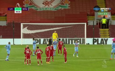 Отборът на Ливърпул изравни на Уест Хем с дузпа в