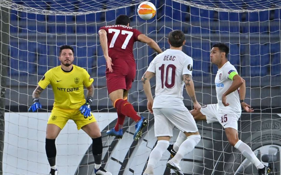 Отборите на Рома и Клуж играят при резултат 2:0 в
