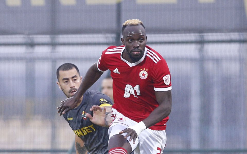 Нападателят на ЦСКА Али Соу, който стана играч на мача