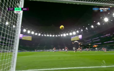 Тотнъм Хотспър води с 2 0 на почивката срещу Арсенал в