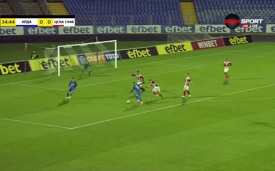 Вижте най-интересните моменти от първото полувреме на двубоя между Арда