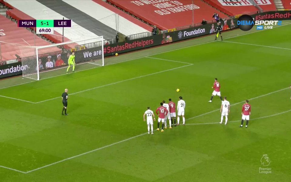 Манчестър Юнайтед разгроми Лийдс с 6:2 в двубой от 14-тия