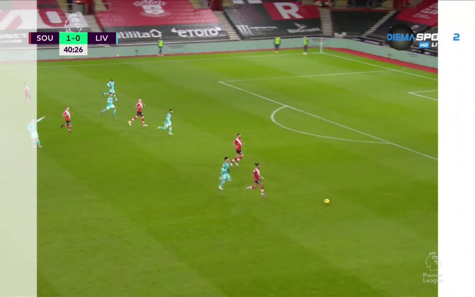 Саутхемптън и Ливърпул играят при 1:0 в последен мач от