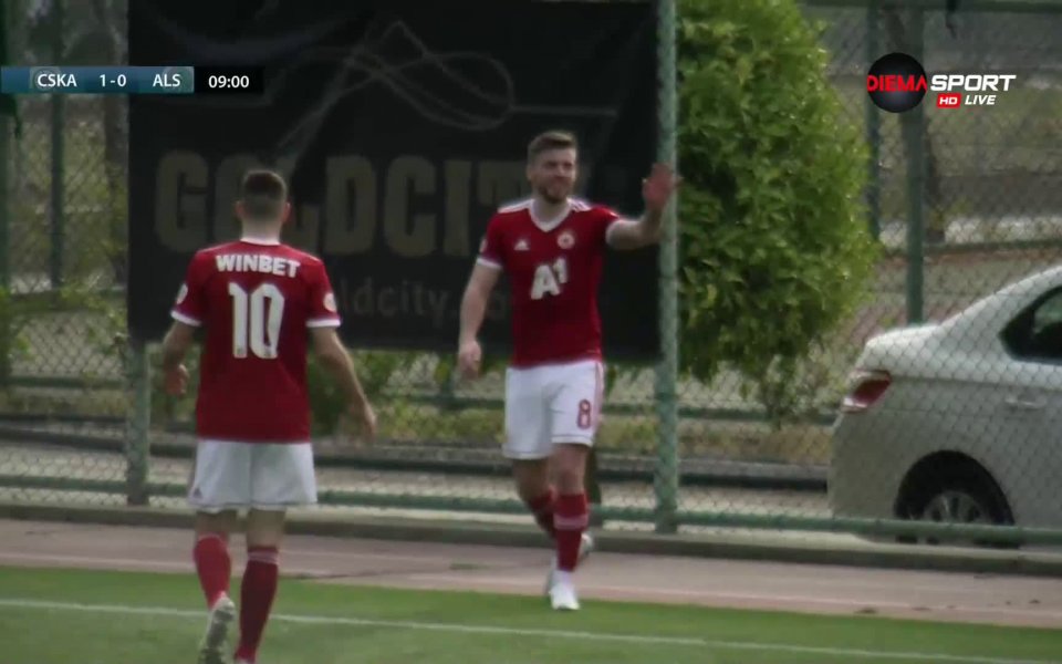 Отборът на ЦСКА играе при резултат 3:0 срещу Аланияспор 2