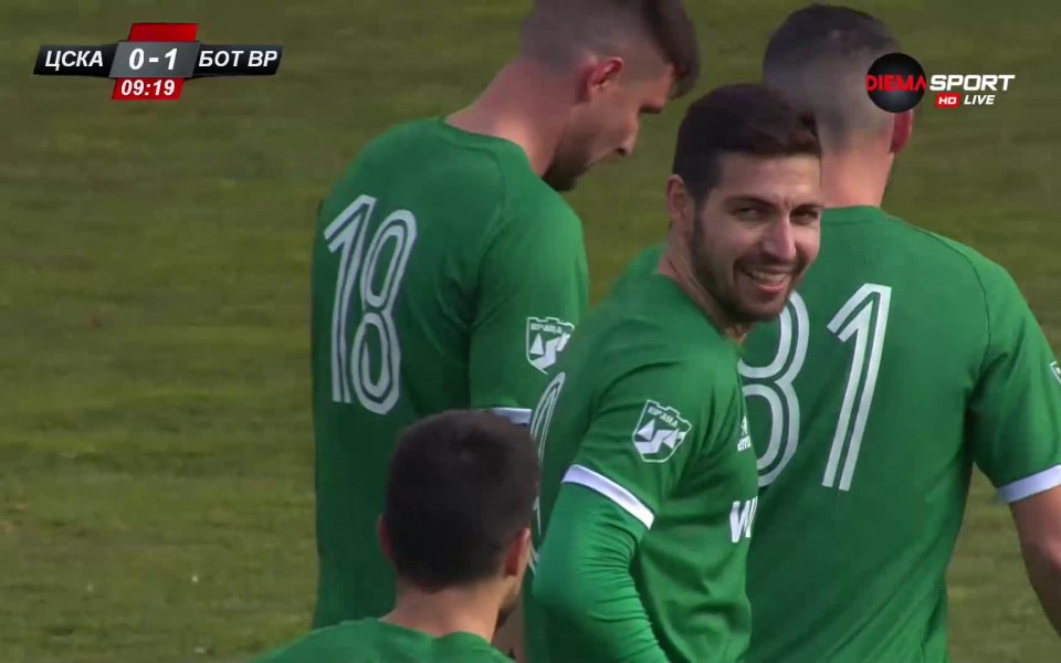 Ботев Враца вкара великолепен гол на ЦСКА след осем минути