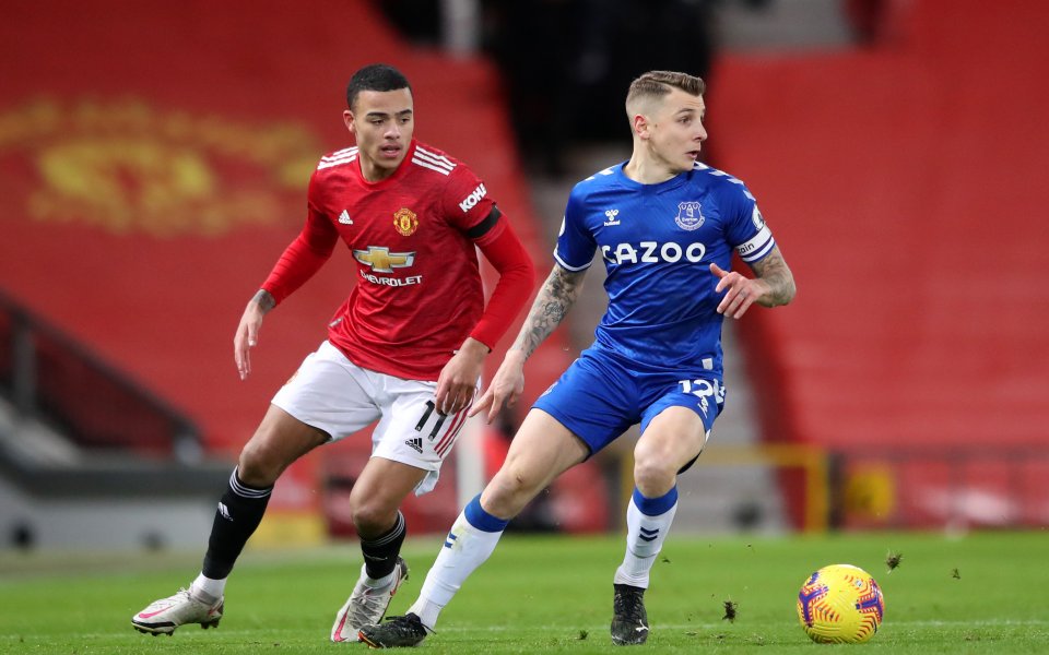 Отборите на Манчестър Юнайтед и Евертън играят при резултат 0:0