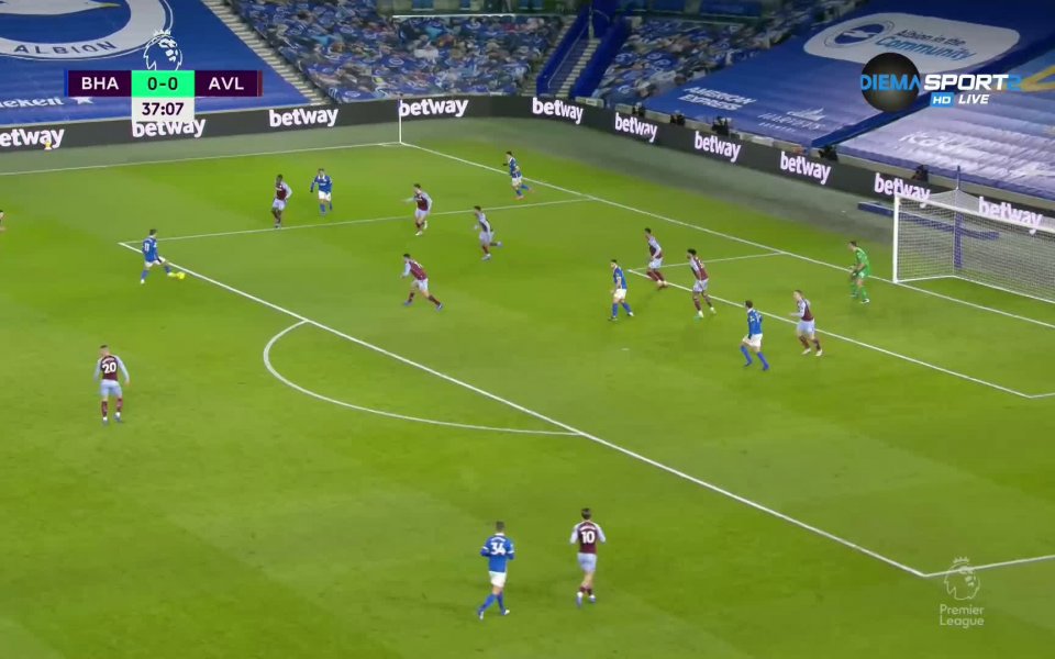 Брайтън - Астън Вила 0:0 /първо полувреме/ function showNative(obj) {