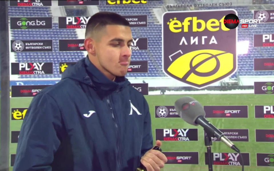 Играчът на мача между Левски и Монтана Здравко Димитров коментира