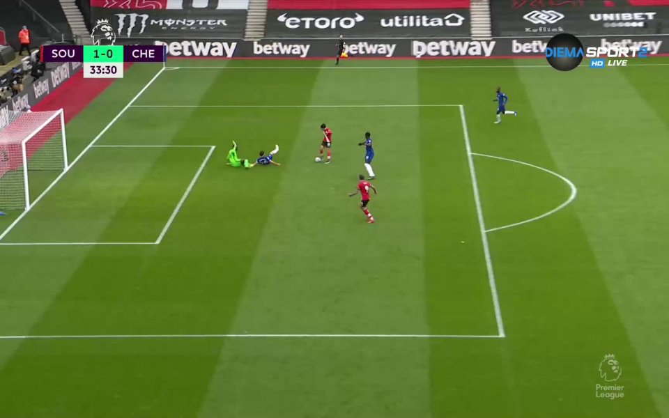 Тимът на Саутхемптън поведе в резултата срещу Челси след 33