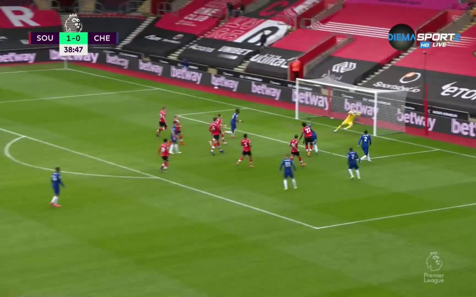 Отборите на Саутхямптън и Челси завършиха 1:1 в мач от