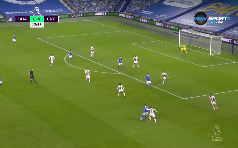 Брайтън - Кристъл Палас 0:1 /първо полувреме/ function showNative(obj) {