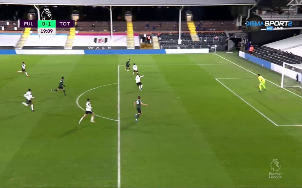 Тотнъм и Фулъм играят при резултат 0:1 в пореден мач