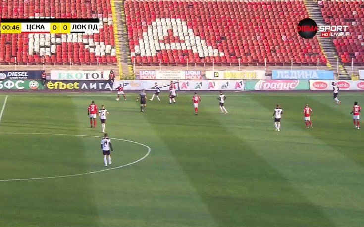ЦСКА - Локомотив Пд 0:0 /първо полувреме/