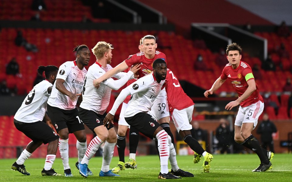 Манчестър Юнайтед и Милан играят при резултат