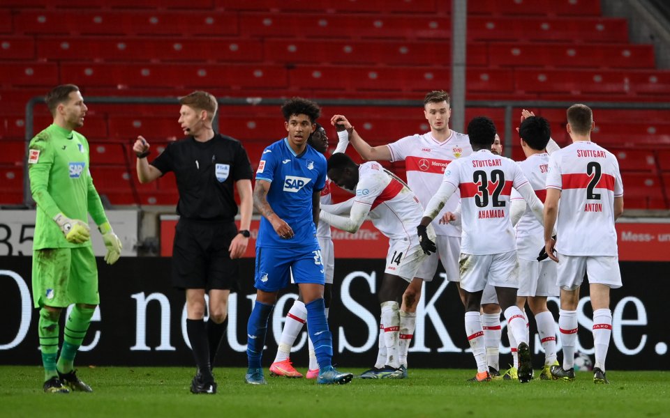 Щутгарт победи Хофенхайм с 2:0 в двубой от 25-ия кръг