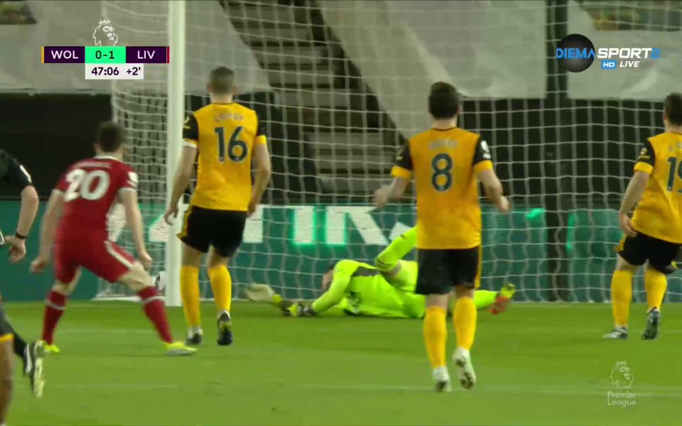 Диго Жота откри за Ливърпул срещу Уулвърхемптън в продължението на