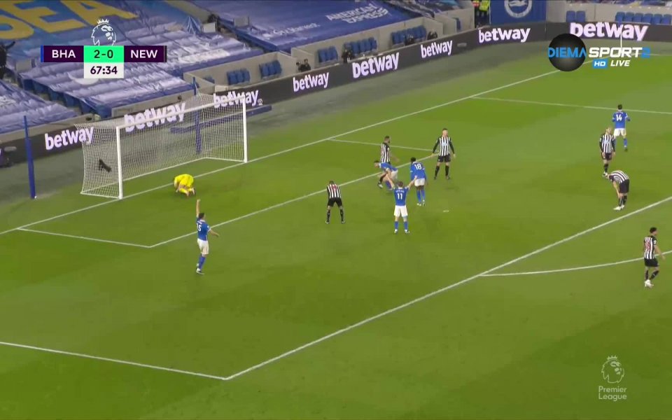 Брайтън - Нюкасъл Юнайтед 3:0 /репортаж/