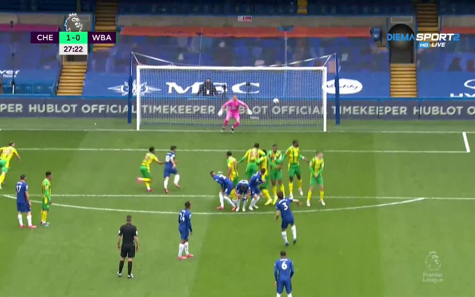 В 27-ата минута Кристиан Пулишич направи резултата 1:0 за Челси.