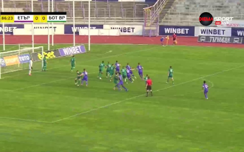 Етър и Ботев Враца завършиха 0:0 в мач от 24-ия