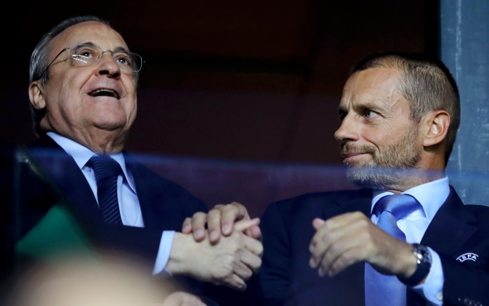 Предводителят на УЕФА Александър Чеферин говори отново на среща и