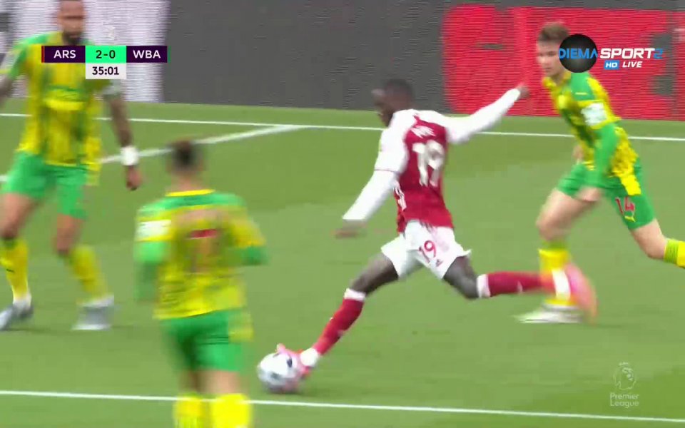 Отборът на Арсенал води с 2:0 при домакинството на Уест