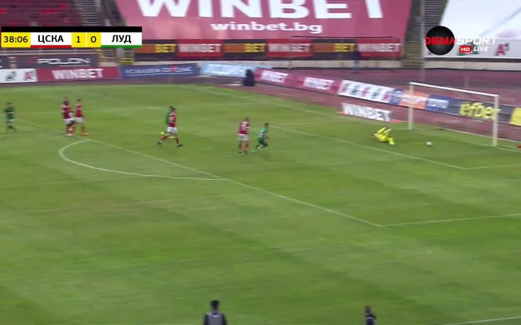 ЦСКА - Лудогорец 1:0 /първо полувреме/