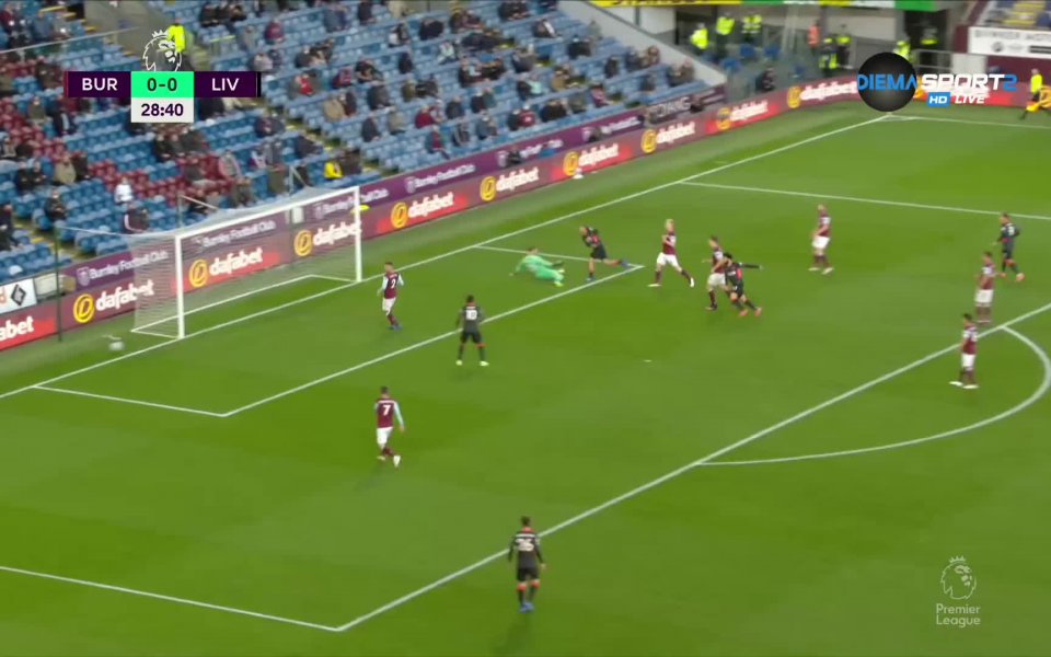 Бърнли - Ливърпул 0:1 /първо полувреме/