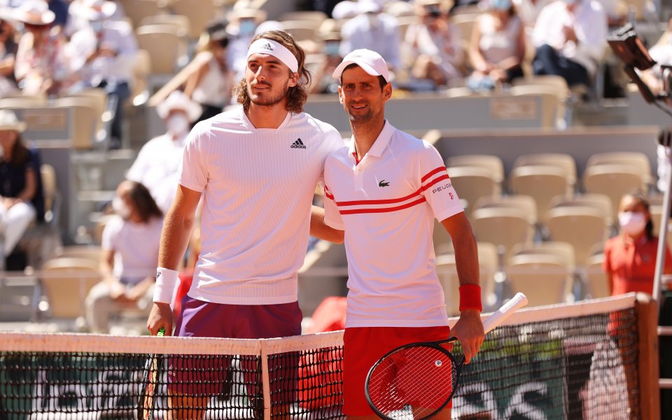 Новак Джокович и Стефанос Циципас играят при 2:3 в тазгодишния