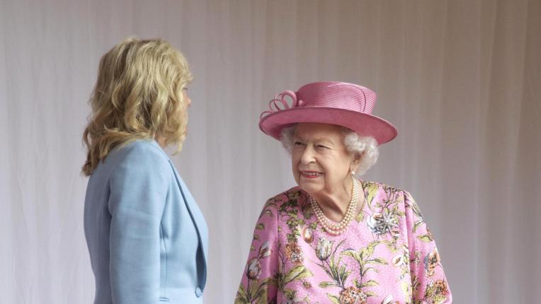 Джил и Джо Байдън на посетители на кралица Елизабет 