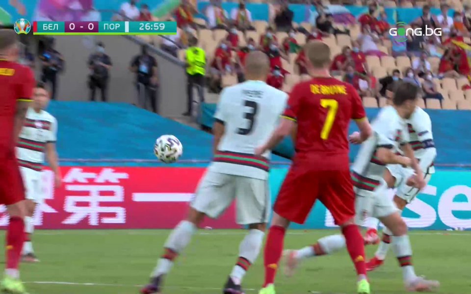 Белгия и Португалия се оттеглиха при 1:0 на почивката в