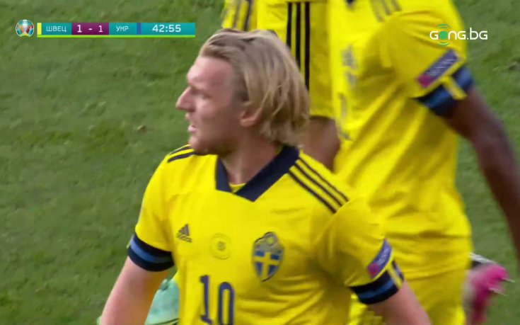 Форсберг матира украинците с топовен шут - 1:1
